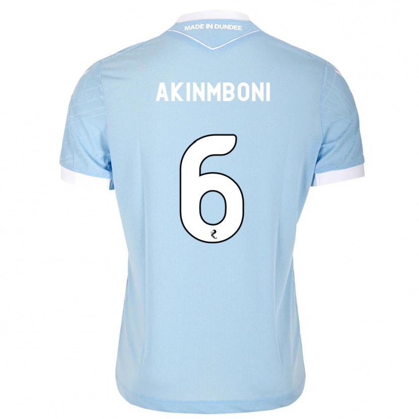 Danxen Hombre Camiseta Matai Akinmboni #6 Azul Cielo Claro Blanco 2ª Equipación 2026/27 La Camisa
