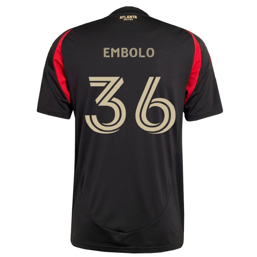 Danxen Hombre Camiseta Breel Embolo #36 Negro Rojo 1ª Equipación 2026/27 La Camisa