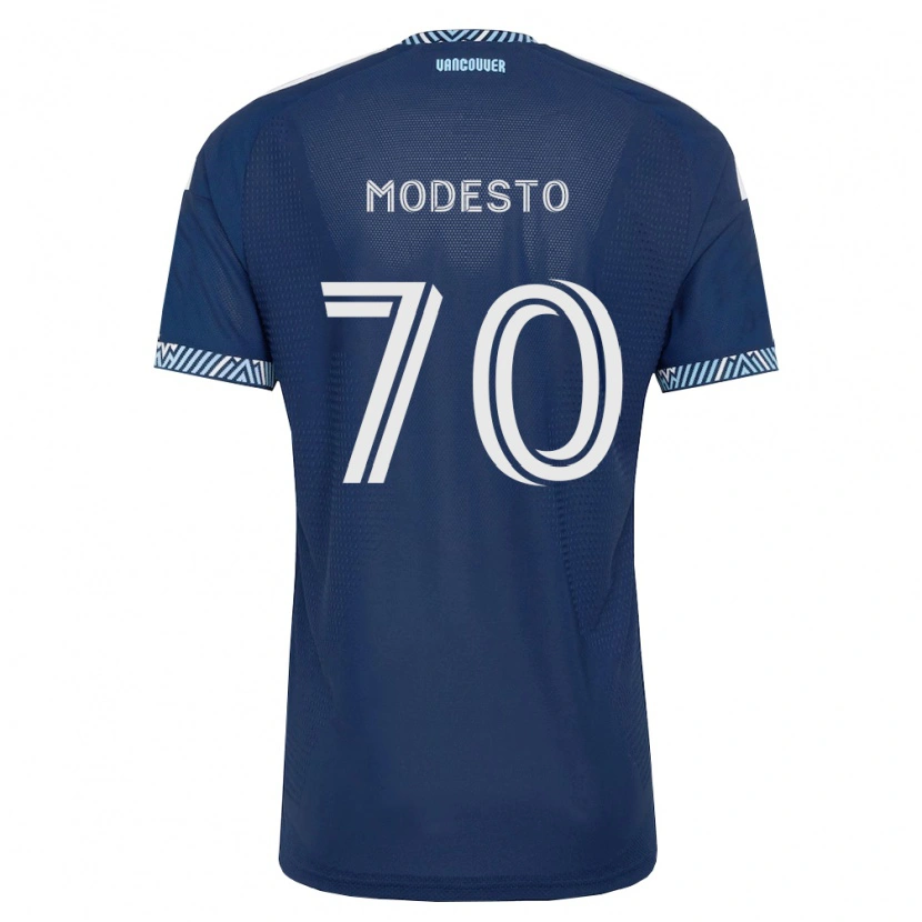 Danxen Hombre Camiseta Rui Modesto #70 Azul Profundo Blanco 2ª Equipación 2026/27 La Camisa