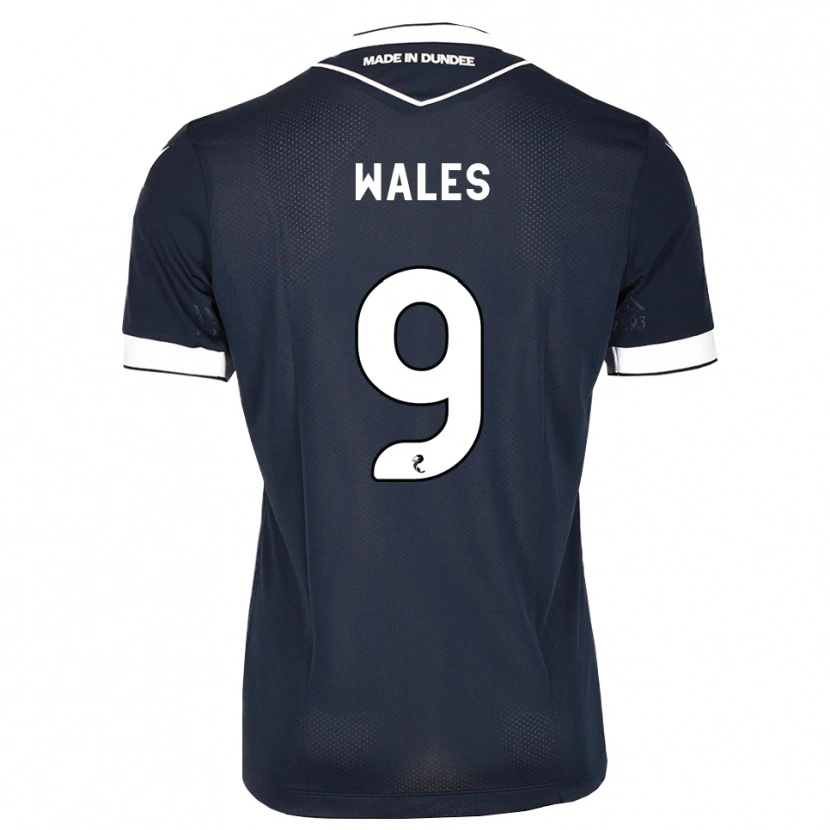 Danxen Hombre Camiseta Bobby Wales #9 Azul Medianoche Blanco 1ª Equipación 2026/27 La Camisa
