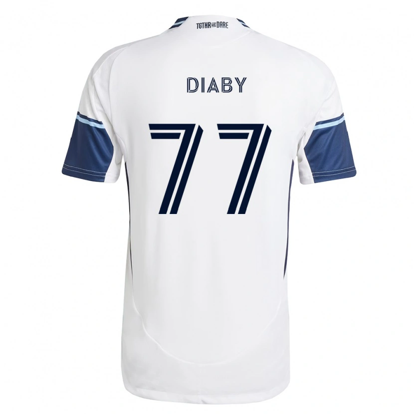 Danxen Hombre Camiseta Yadaly Diaby #77 Blanco Azul Real 1ª Equipación 2026/27 La Camisa