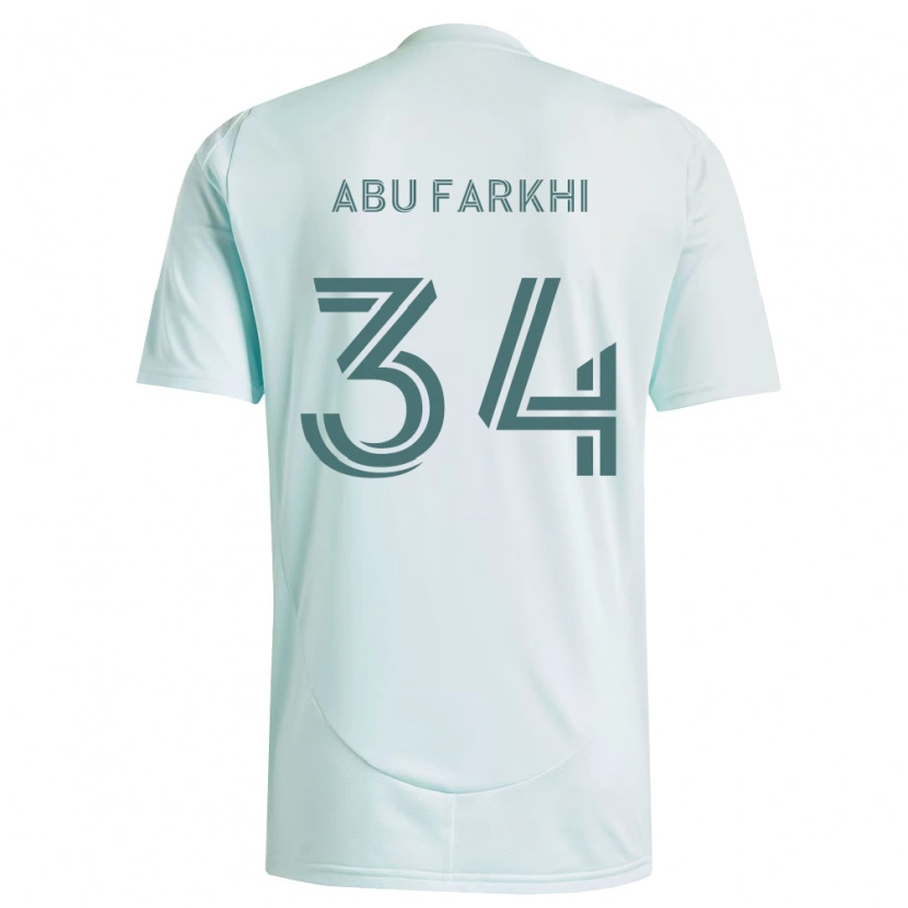 Danxen Hombre Camiseta Sayed Abu Farkhi #34 Blanco Verde Claro 2ª Equipación 2026/27 La Camisa