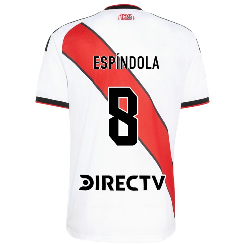 Danxen Mujer Camiseta Santiago Espíndola #8 Rojo Blanco Negro 1ª Equipación 2026/27 La Camisa