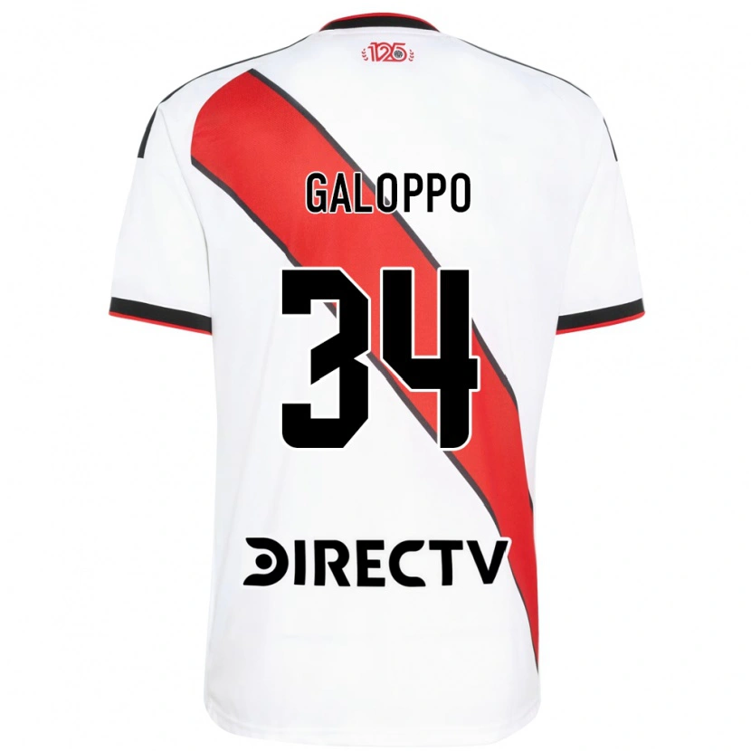 Danxen Mujer Camiseta Giuliano Galoppo #34 Rojo Blanco Negro 1ª Equipación 2026/27 La Camisa