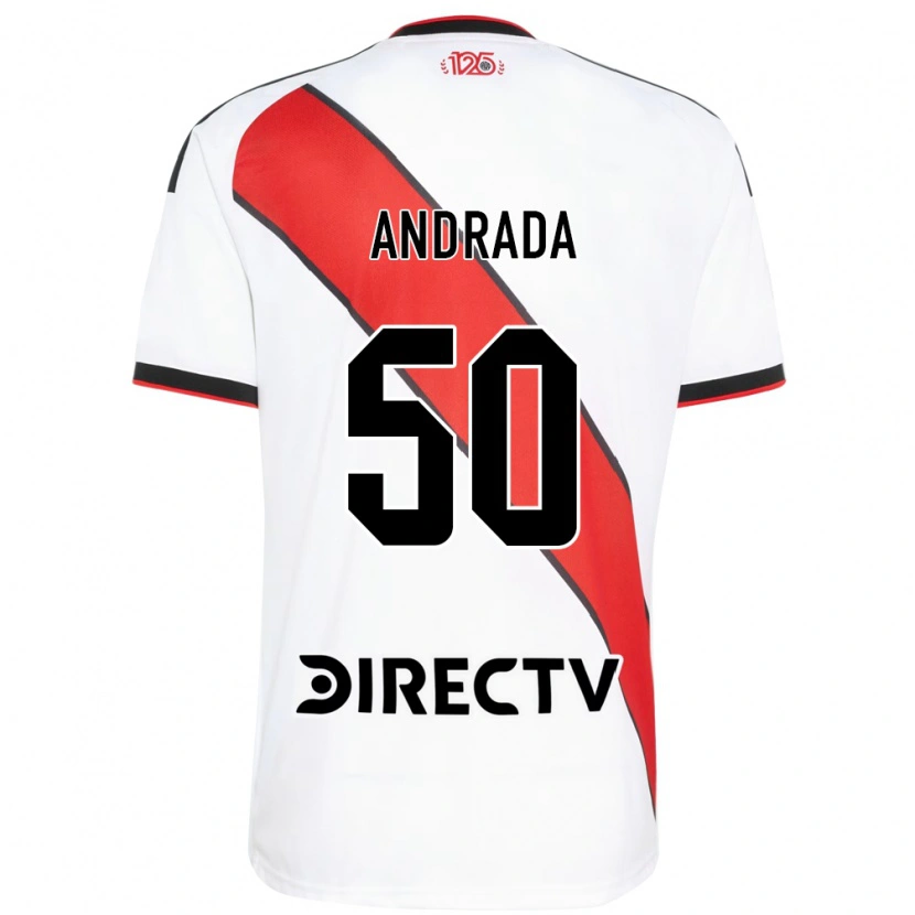 Danxen Mujer Camiseta Tobías Andrada #50 Rojo Blanco Negro 1ª Equipación 2026/27 La Camisa