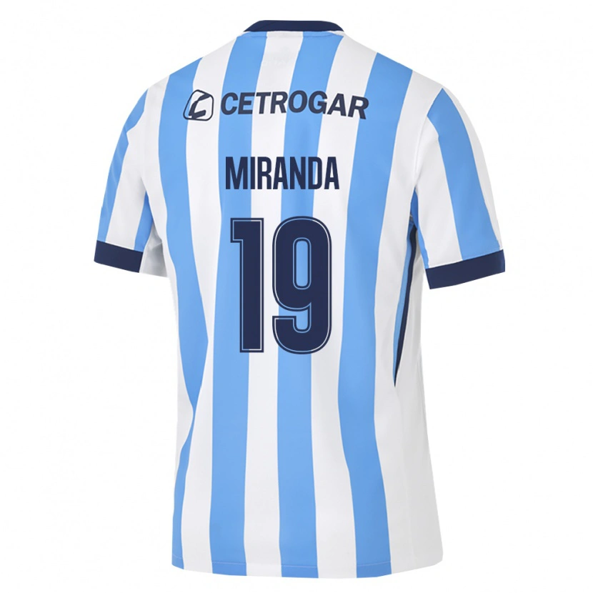 Danxen Mujer Camiseta Leonel Miranda #19 Azul Claro Blanco Negro 1ª Equipación 2026/27 La Camisa