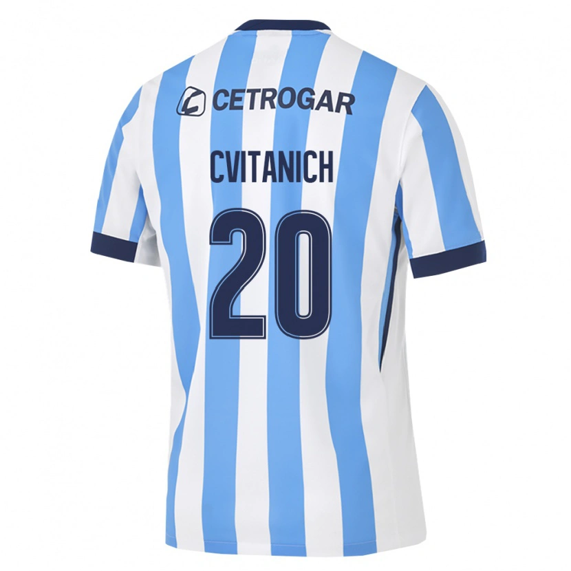 Danxen Mujer Camiseta Dario Cvitanich #20 Azul Claro Blanco Negro 1ª Equipación 2026/27 La Camisa