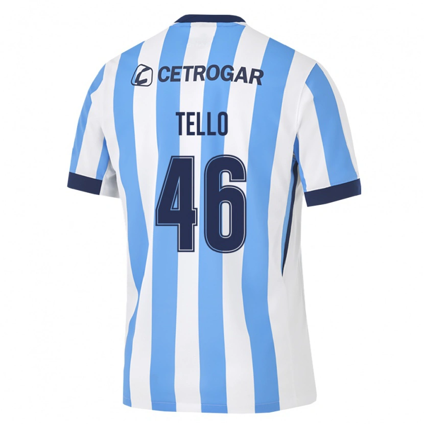 Danxen Mujer Camiseta Alejandro Tello #46 Azul Claro Blanco Negro 1ª Equipación 2026/27 La Camisa