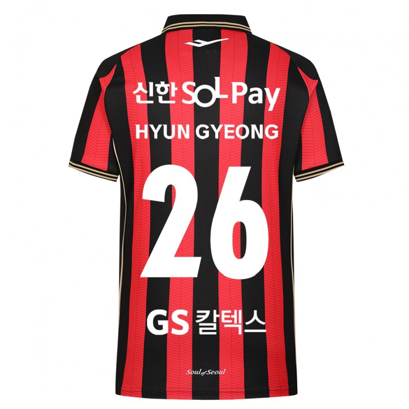 Danxen Mujer Camiseta Hyun-Gyeong Jeong #26 Rojo Blanco Negro 1ª Equipación 2026/27 La Camisa