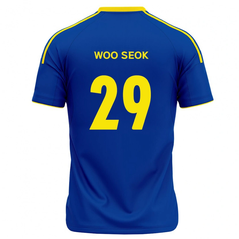 Danxen Mujer Camiseta Woo-Seok Jung #29 Azul Real Amarillo 1ª Equipación 2026/27 La Camisa