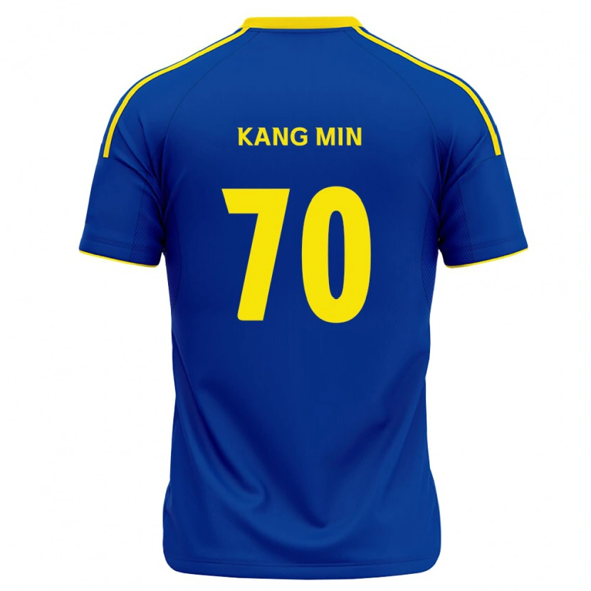 Danxen Mujer Camiseta Kang-Min Choi #70 Azul Real Amarillo 1ª Equipación 2026/27 La Camisa
