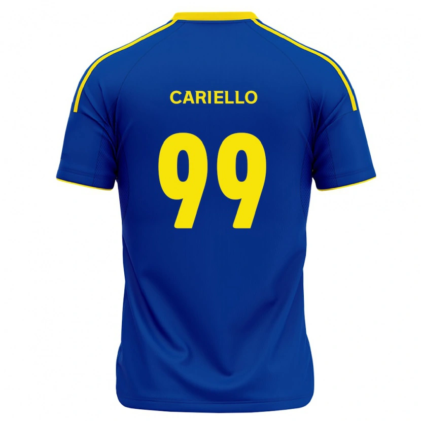 Danxen Mujer Camiseta Yago Cariello #99 Azul Real Amarillo 1ª Equipación 2026/27 La Camisa