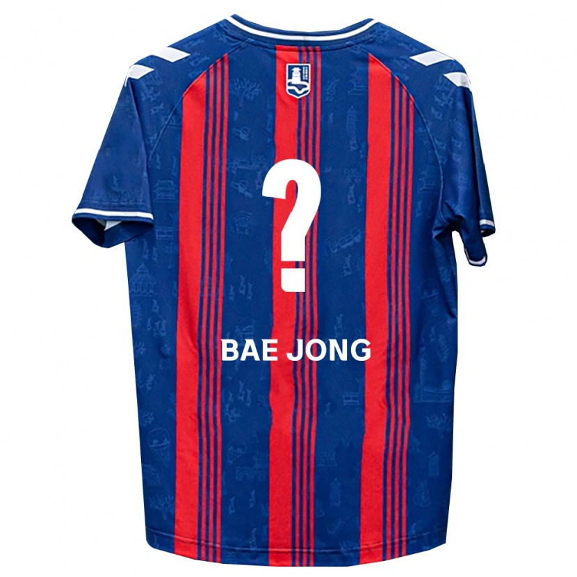 Danxen Mujer Camiseta Bae-Jong Park #0 Azul Rojo Blanco 1ª Equipación 2026/27 La Camisa