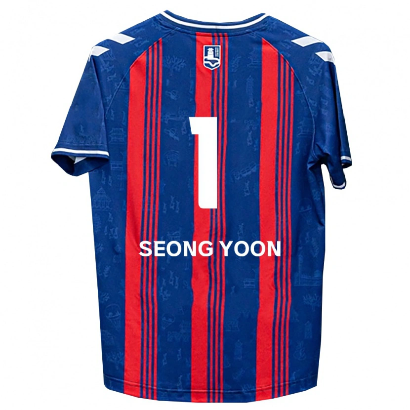 Danxen Mujer Camiseta Seong-Yoon Kim #1 Azul Rojo Blanco 1ª Equipación 2026/27 La Camisa