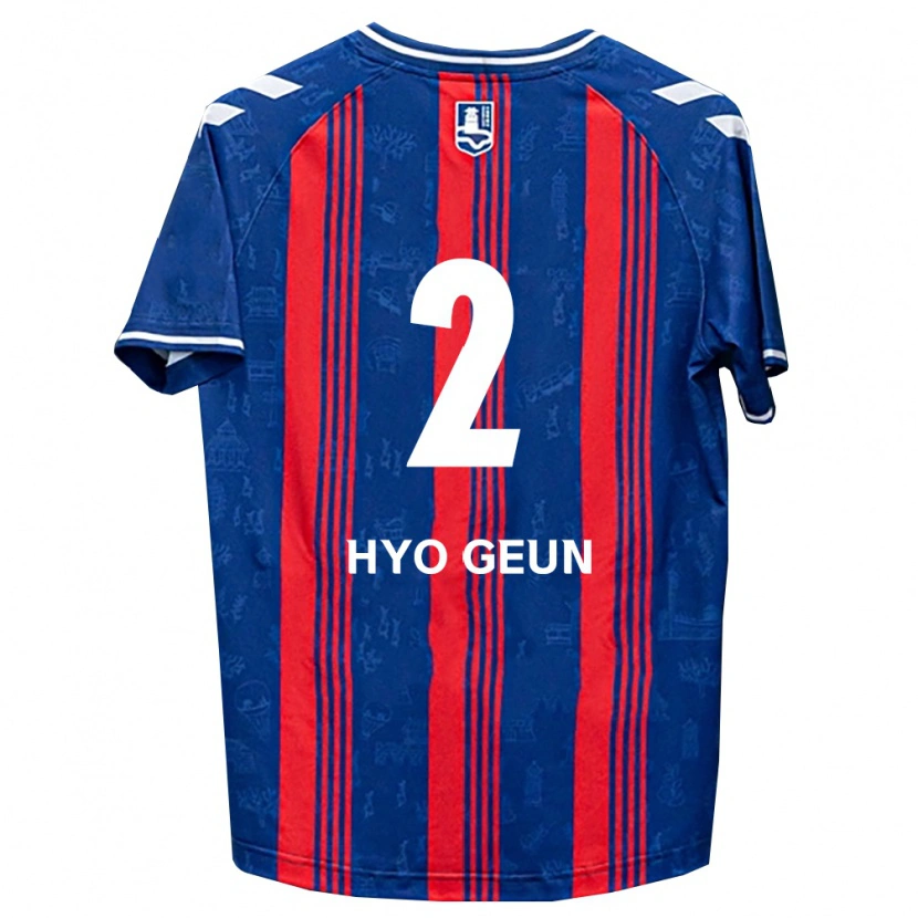 Danxen Mujer Camiseta Hyo-Geun Park #2 Azul Rojo Blanco 1ª Equipación 2026/27 La Camisa