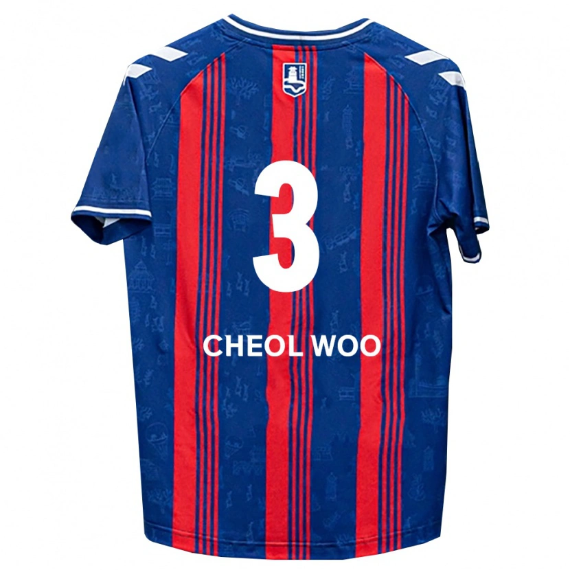 Danxen Mujer Camiseta Cheol-Woo Park #3 Azul Rojo Blanco 1ª Equipación 2026/27 La Camisa