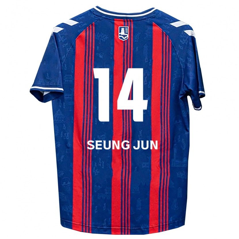 Danxen Mujer Camiseta Seung-Jun Yeom #14 Azul Rojo Blanco 1ª Equipación 2026/27 La Camisa