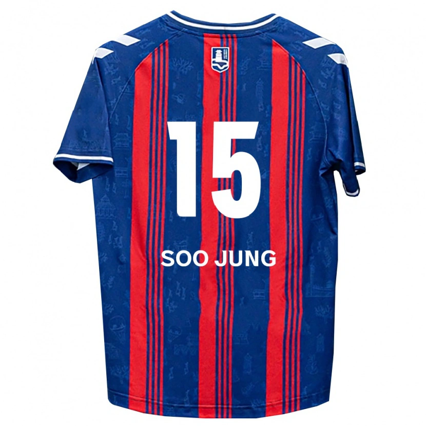 Danxen Mujer Camiseta Soo-Jung Ryu #15 Azul Rojo Blanco 1ª Equipación 2026/27 La Camisa