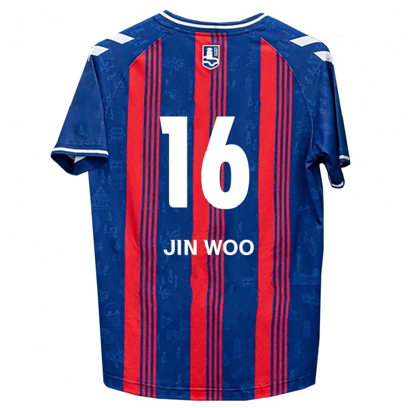 Danxen Mujer Camiseta Jin-Woo Jo #16 Azul Rojo Blanco 1ª Equipación 2026/27 La Camisa
