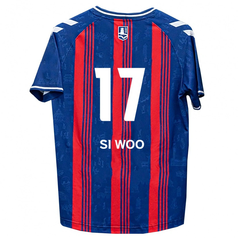 Danxen Mujer Camiseta Si-Woo Eom #17 Azul Rojo Blanco 1ª Equipación 2026/27 La Camisa