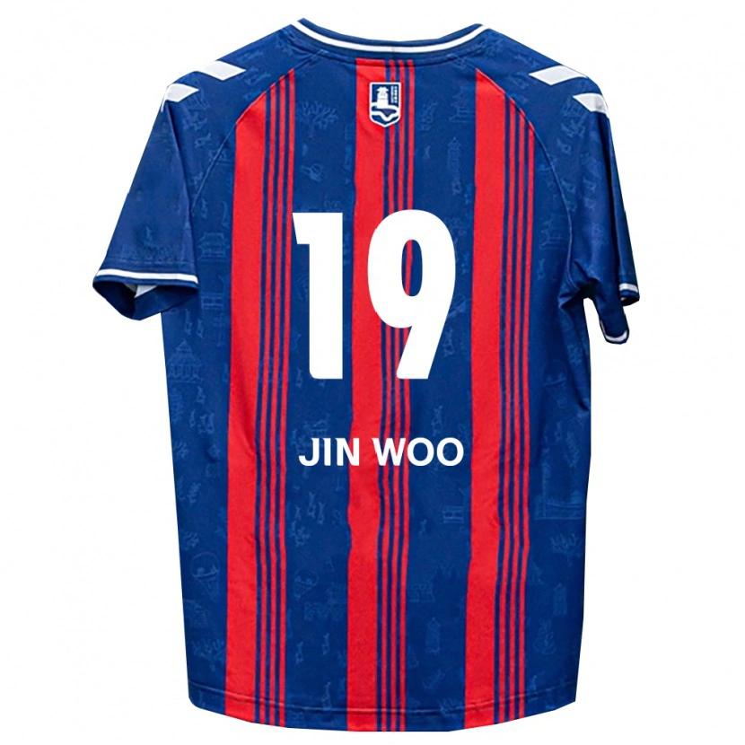 Danxen Mujer Camiseta Jin-Woo Lee #19 Azul Rojo Blanco 1ª Equipación 2026/27 La Camisa