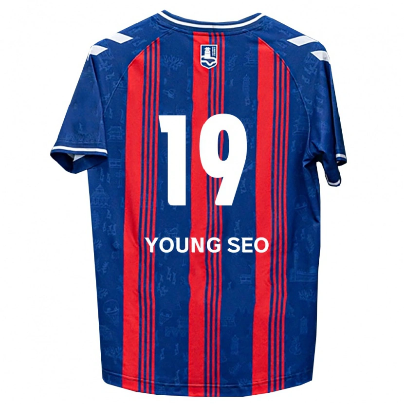 Danxen Mujer Camiseta Young-Seo Lee #19 Azul Rojo Blanco 1ª Equipación 2026/27 La Camisa