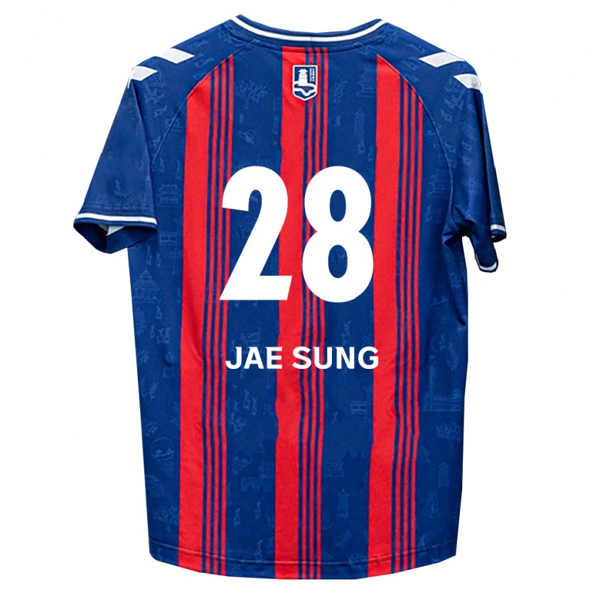 Danxen Mujer Camiseta Jae-Sung Kim #28 Azul Rojo Blanco 1ª Equipación 2026/27 La Camisa