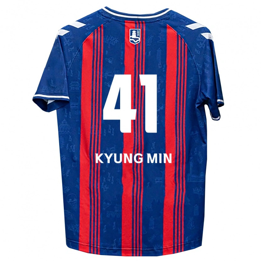 Danxen Mujer Camiseta Kyung-Min Lee #41 Azul Rojo Blanco 1ª Equipación 2026/27 La Camisa
