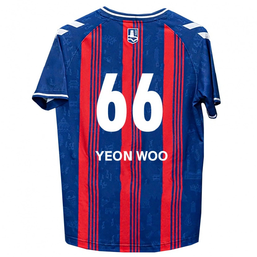 Danxen Mujer Camiseta Yeon-Woo Jang #66 Azul Rojo Blanco 1ª Equipación 2026/27 La Camisa