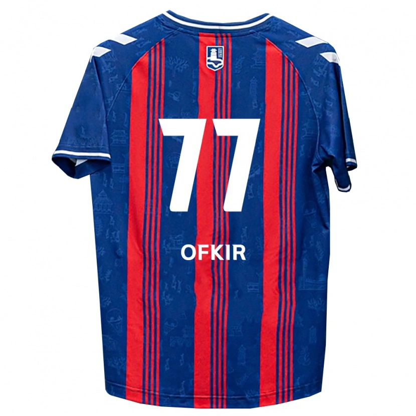 Danxen Mujer Camiseta Mohamed Ofkir #77 Azul Rojo Blanco 1ª Equipación 2026/27 La Camisa