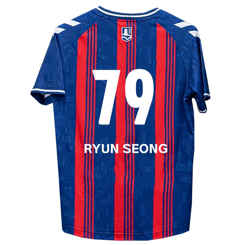 Danxen Mujer Camiseta Ryun-Seong Choe #79 Azul Rojo Blanco 1ª Equipación 2026/27 La Camisa