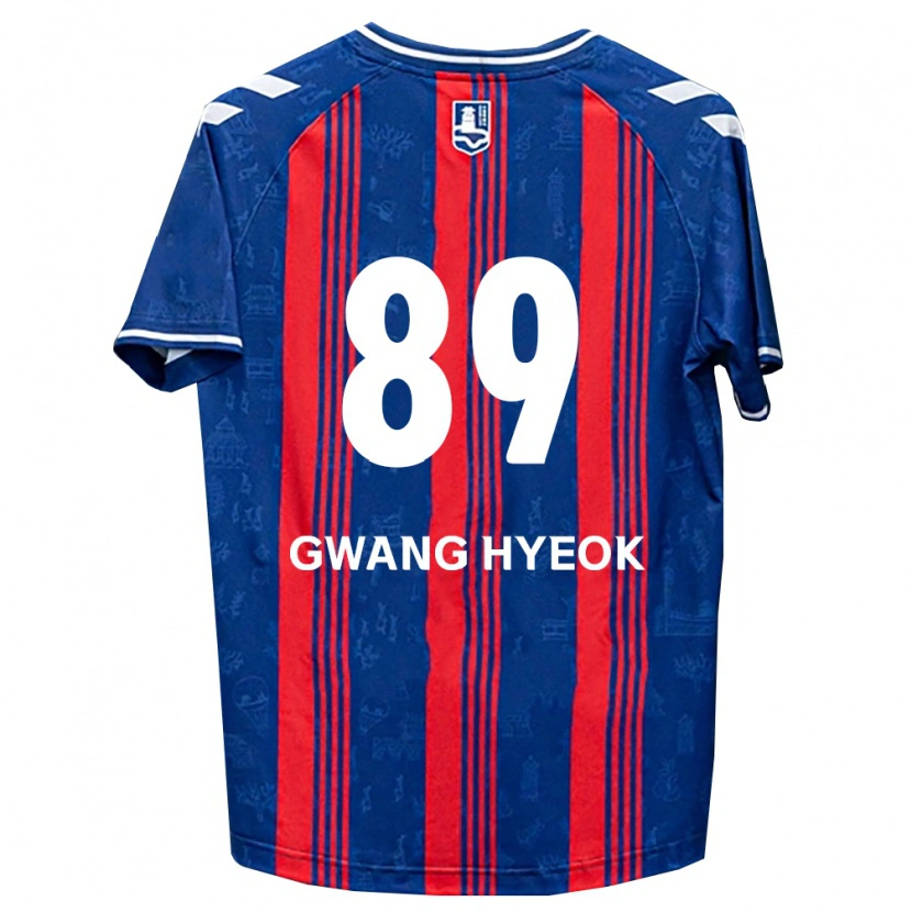 Danxen Mujer Camiseta Gwang-Hyeok Lee #89 Azul Rojo Blanco 1ª Equipación 2026/27 La Camisa