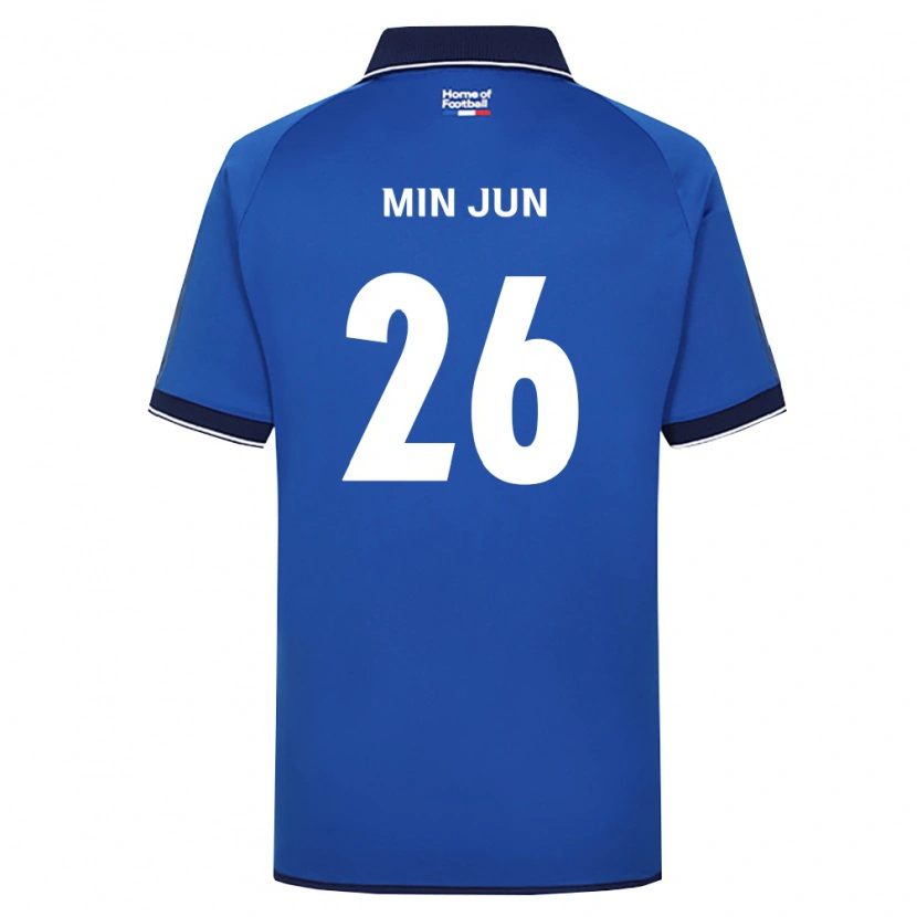Danxen Mujer Camiseta Min-Jun Kim #26 Azul Real Blanco Rojo 1ª Equipación 2026/27 La Camisa