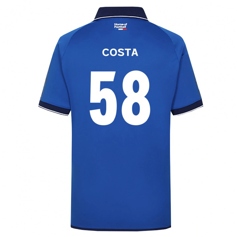 Danxen Mujer Camiseta Bruno Costa #58 Azul Real Blanco Rojo 1ª Equipación 2026/27 La Camisa