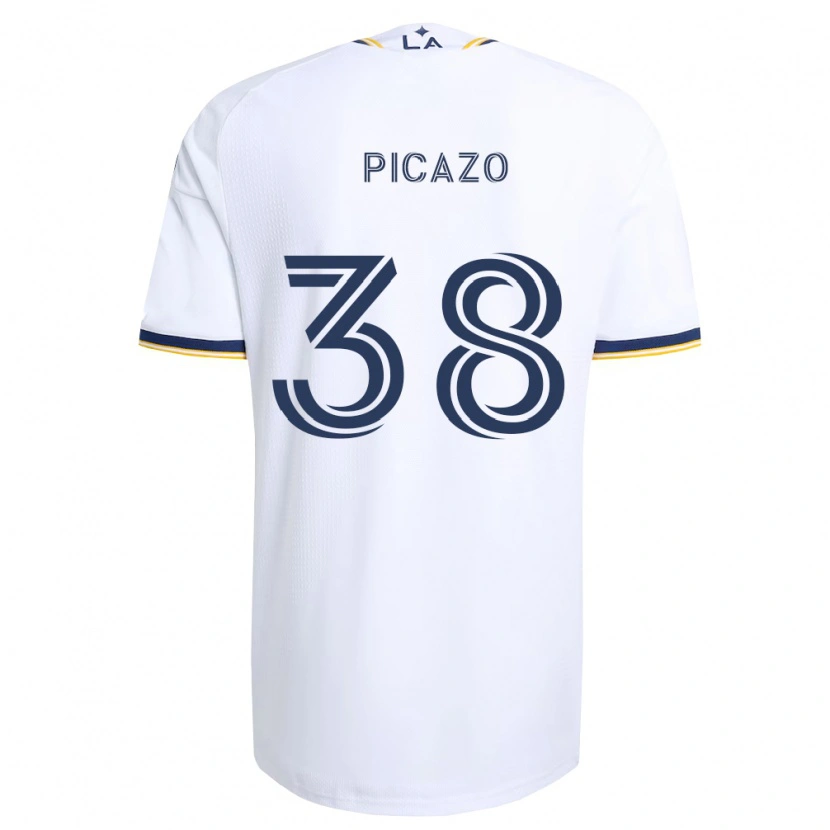 Danxen Mujer Camiseta Axel Picazo #38 Azul Amarillo Y Blanco 1ª Equipación 2026/27 La Camisa