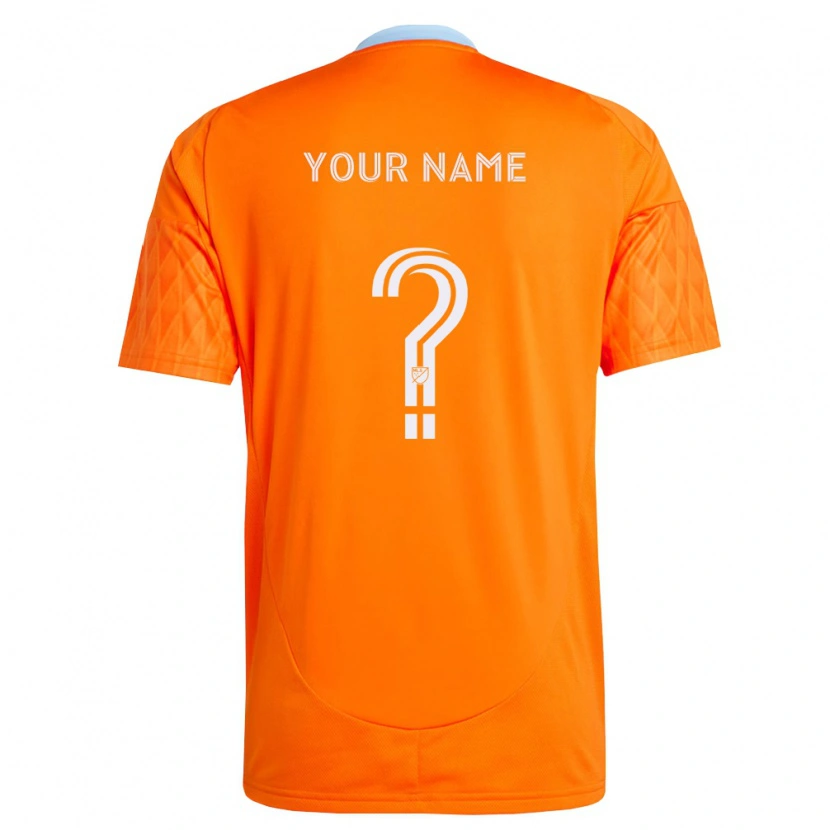 Danxen Mujer Camiseta Su Nombre #0 Naranja Blanco 1ª Equipación 2026/27 La Camisa