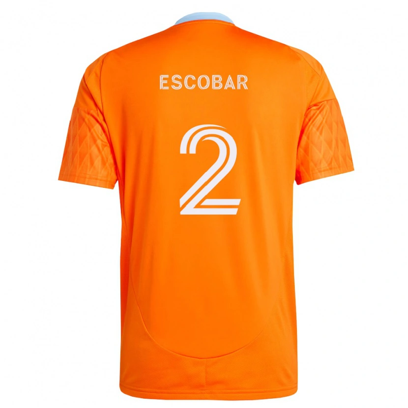 Danxen Mujer Camiseta Franco Escobar #2 Naranja Blanco 1ª Equipación 2026/27 La Camisa