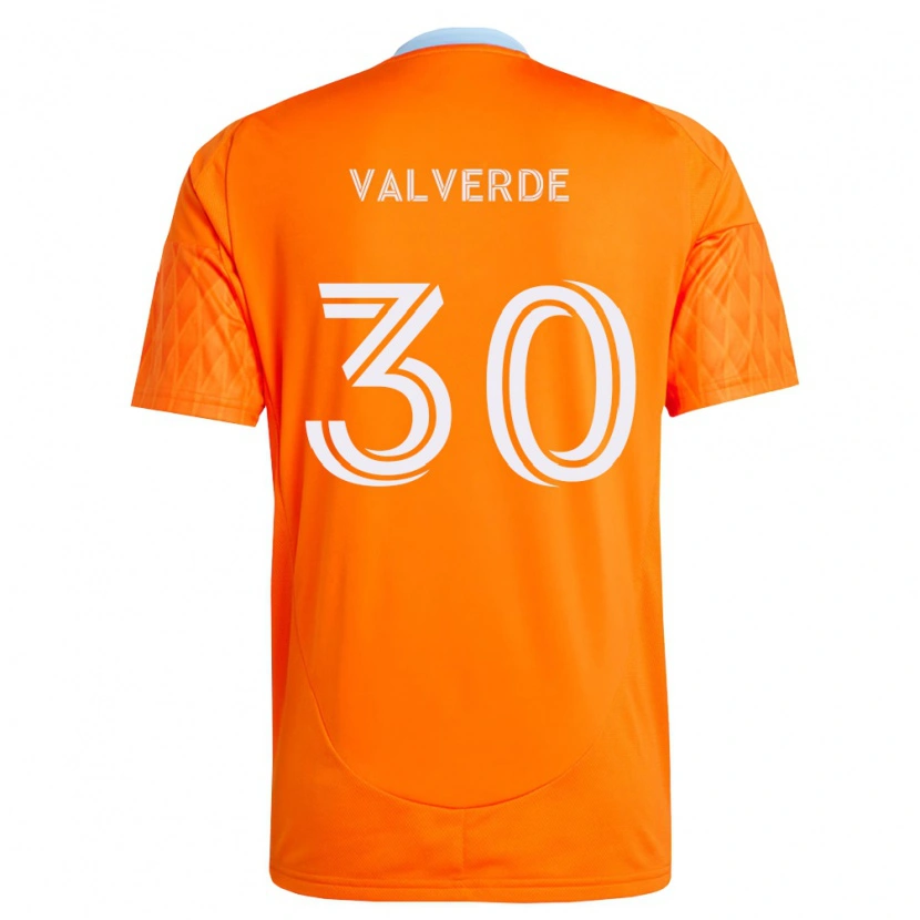 Danxen Mujer Camiseta Jefferson Valverde #30 Naranja Blanco 1ª Equipación 2026/27 La Camisa