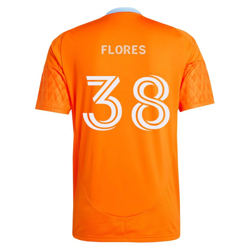 Danxen Mujer Camiseta Omar Flores #38 Naranja Blanco 1ª Equipación 2026/27 La Camisa