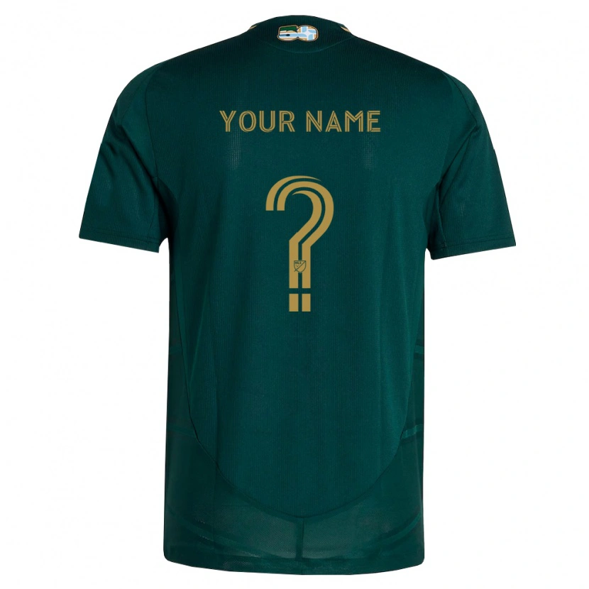 Danxen Mujer Camiseta Su Nombre #0 Verde Oscuro Marrón 1ª Equipación 2026/27 La Camisa