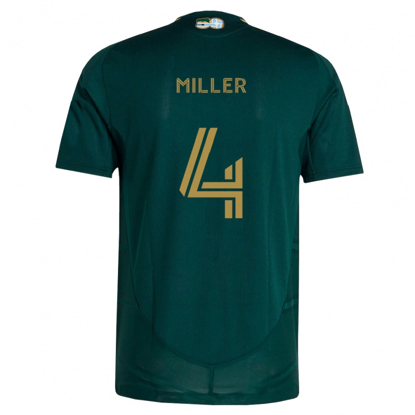 Danxen Mujer Camiseta Kamal Miller #4 Verde Oscuro Marrón 1ª Equipación 2026/27 La Camisa