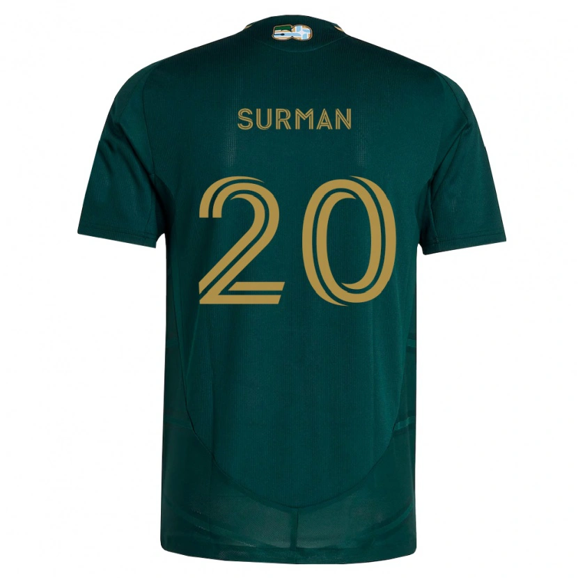 Danxen Mujer Camiseta Finn Surman #20 Verde Oscuro Marrón 1ª Equipación 2026/27 La Camisa