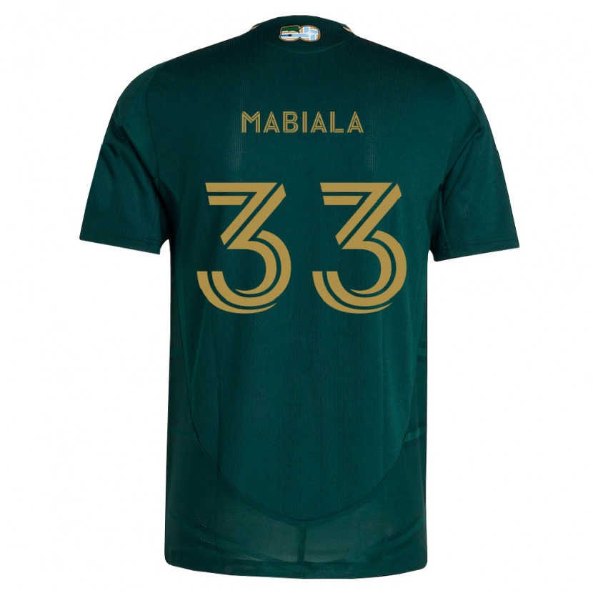 Danxen Mujer Camiseta Larrys Mabiala #33 Verde Oscuro Marrón 1ª Equipación 2026/27 La Camisa