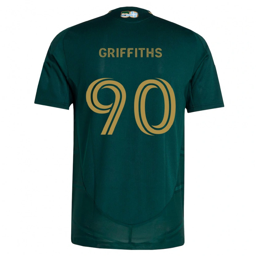 Danxen Mujer Camiseta Reo Griffiths #90 Verde Oscuro Marrón 1ª Equipación 2026/27 La Camisa