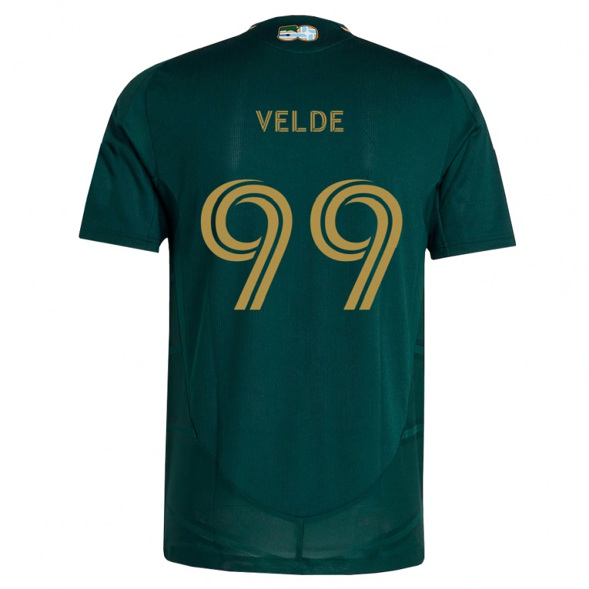 Danxen Mujer Camiseta Kristoffer Velde #99 Verde Oscuro Marrón 1ª Equipación 2026/27 La Camisa