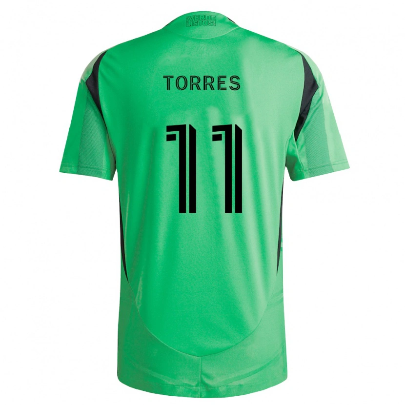 Danxen Mujer Camiseta Facundo Torres #11 Verde Esmeralda Negro 1ª Equipación 2026/27 La Camisa