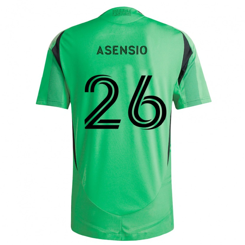 Danxen Mujer Camiseta Charlie Asensio #26 Verde Esmeralda Negro 1ª Equipación 2026/27 La Camisa