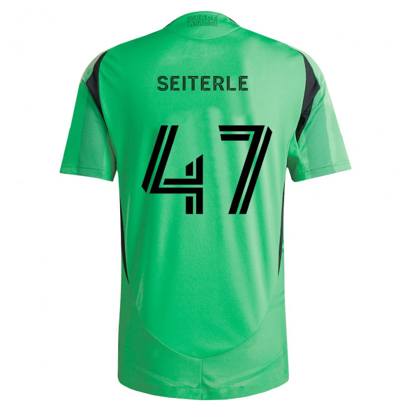 Danxen Mujer Camiseta Sebastian Seiterle #47 Verde Esmeralda Negro 1ª Equipación 2026/27 La Camisa
