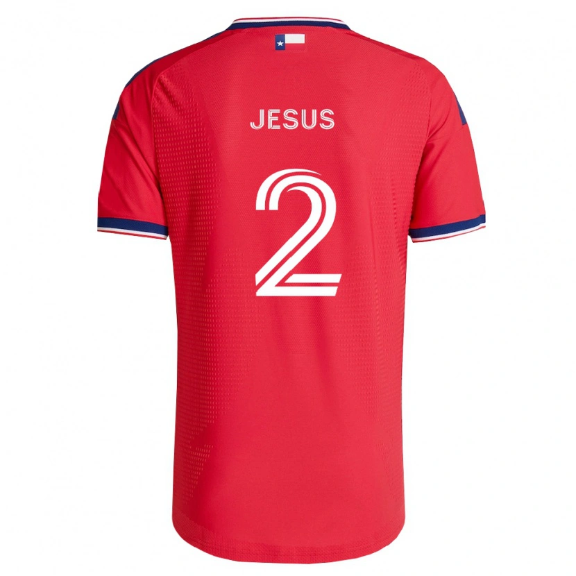 Danxen Mujer Camiseta Geovane Jesus #2 Rojo Azul Blanco 1ª Equipación 2026/27 La Camisa