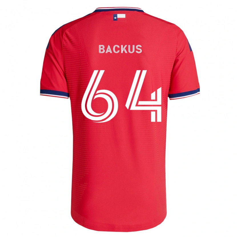 Danxen Mujer Camiseta Braeden Backus #64 Rojo Azul Blanco 1ª Equipación 2026/27 La Camisa